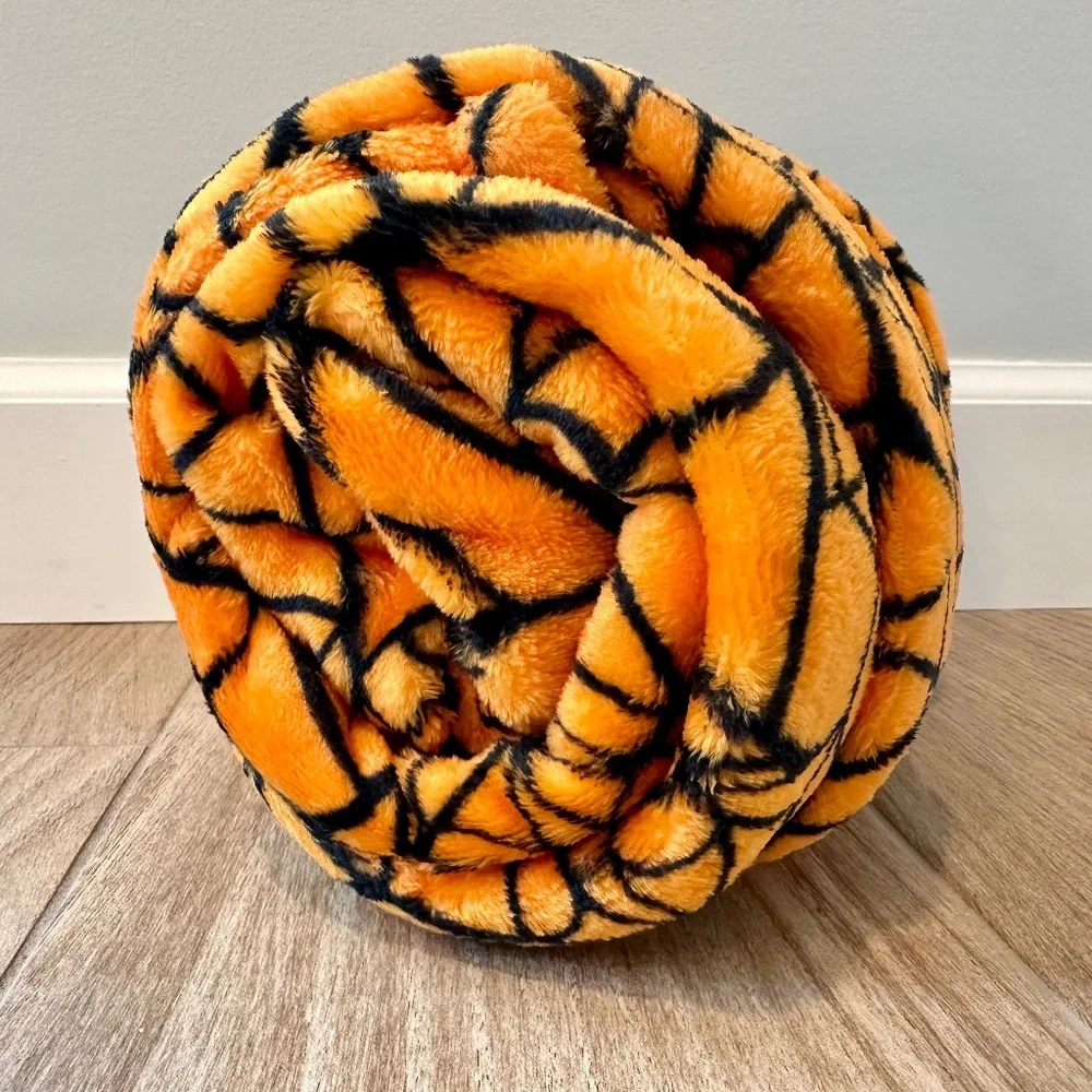 Spiderweb Plush Throw Blanket Orange - Hyde & EEK!